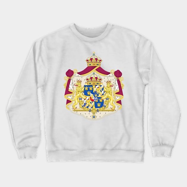 Greater coat of arms of Sweden Crewneck Sweatshirt by Flags of the World